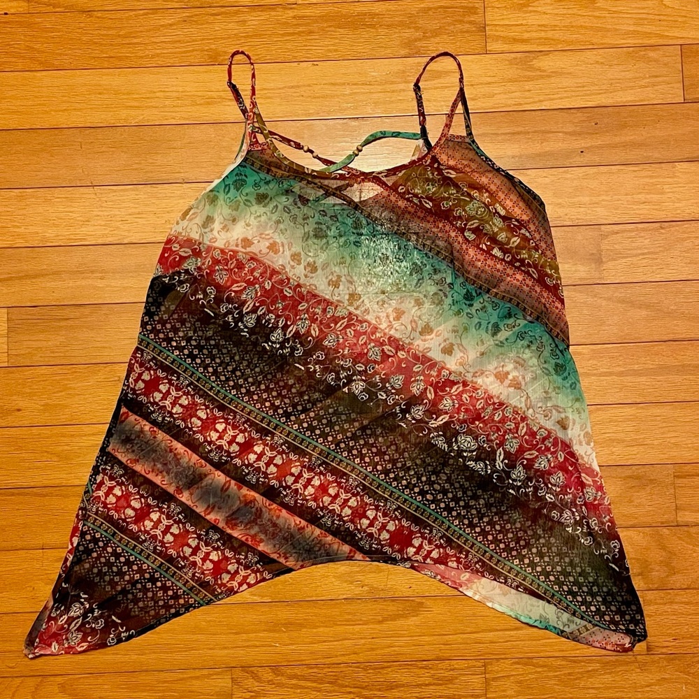 Colorful Sheer Boho XL Tunic